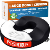5 STARS UNITED donut pillow shows ergonomic donut-shape design for comfort.