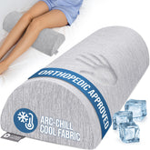 5 STARS UNITED knee pillow for back sleeping with cooling cover supports knees and lower back for sleep comfort