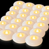 5plots 24-pack floating candles brighten water centerpieces safely