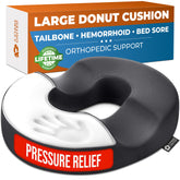 The 5 Stars United Donut Pillow provides ergonomic-tailbone support for extended sitting.