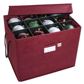 612 Vermont ornament storage box with removable trays and handles for easy access.