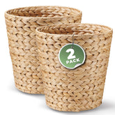 84ECO wicker trash can in bathroom, durable and stylish storage.