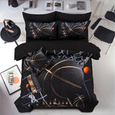 A Nice Night slam dunk comforter features basketball print for teen bedrooms.