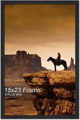 A Plus Max 15x23 frame front view for secure 15x23 poster display.