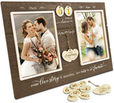 A'arkaJ Then & Now frame with heart detail for anniversaries
