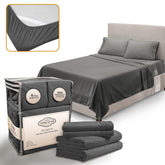 Abeero Home king size cooling flat sheet on bed showing breathable comfort
