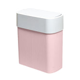 ABEETE pink bathroom trash can with press top lid for odor control