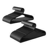 ABHENG 100-pack non-slip hangers with TPR grip keep garments secure.