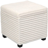ABHENG 17-7 inch faux fur ottoman cube with legs offers cozy seating.