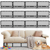 Abiglifty 12Pcs under-couch blocker panel assembly shows modular setup for tailored barriers.