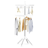 Abiglifty rotatable drying rack with 360Β° access for easy hanging.
