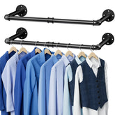 Abiglifty wall-mounted clothes rack 38-4 inch bar supports heavy clothing without bending