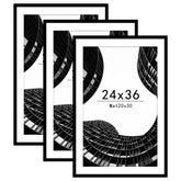 Abtgt 24x36 poster frame set3 with mat for 20x30 photos, stylish display