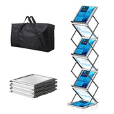 AceShow 6-pocket rack front view with double-sided brochure display