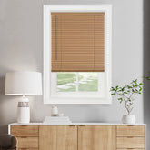 Achim cordless light filtering mini blind with tilt wand for adjustable privacy.