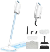 ACHTFACH Steam Mop Azure front view for efficient floor cleaning.