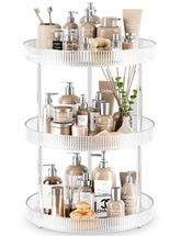 Acina 3-tier lazy susan rotates smoothly for bathroom essentials.
