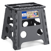 ACKO folding step stool 13-inch height for reaching high shelves with space-saving design.