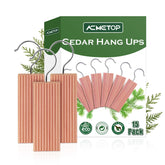 ACMETOP cedar hang ups in a drawer shelf for organized storage and fresh clothing.