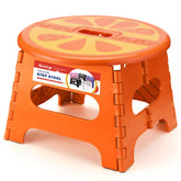 ACSTEP folding step stool in orange, 9 inches, for kitchen reach and easy tasks