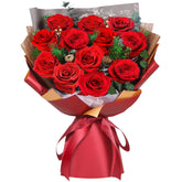 ADDWel 12 preserved roses bouquet on display showing lasting color