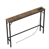 Aduanbang 5.9-inch console table behind couch with outlets for easy charging