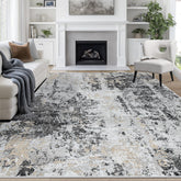 Aelenmu 8x10 rug close-up reveals soft faux-wool texture for cozy underfoot comfort.
