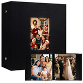 Aevdor 200-pocket 8x10 photo album black cover stores and displays photos stylishly.