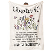 Afterprints Chapter 40 blanket with flowers and butterflies for cozy birthday decor