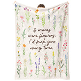 Afterprints Gifts for Mom blanket with heart quote and floral print for a loving surprise.