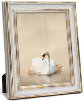 Afuly 8x10 retro frame front view with white-gold edge for elegant display.
