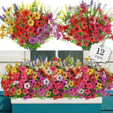 AGIRL 12 Bundles artificial flowers for outdoor decor with long-lasting color