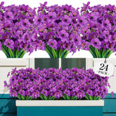 AGIRL 24-bundle artificial flowers on outdoor porch with year-round color