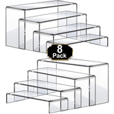 Aheroi acrylic risers 7.87-inch left view for versatile product display