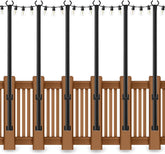 AHRLHR 6-pack 5ft string light poles built in galvanized steel for durable outdoor use.
