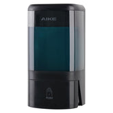 AIKE wall-mount dispenser front view with a sleek black finish and easy-to-use operation.