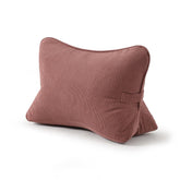Ailuteie corduroy back pillow brick brown front view showing ergonomic support