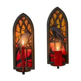 AimtoHome Gothic wall sconces set of two, wall-mounted pair for dramatic hallway ambiance
