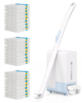 Air U+ disposable toilet brush wand for quick scrubbing and flushable disposal.