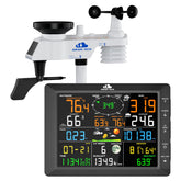 Airain Tech 14-in-1 display console showing real-time weather data for home monitoring