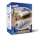 AirBaker vacuum bag package opened shows space-saving storage possibilities.