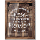 Airrioal memorial frame front view displaying a keepsake.