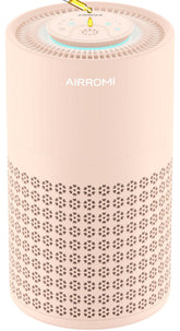 AirROMI A2001 bedroom purifier front view for quiet air cleaning