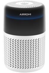 AirROMI A2005 front view in white; compact for small bedrooms.