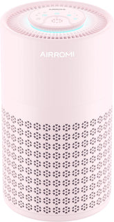 AirROMI air purifier compact design boosts bedroom air quality.