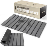 Airviv foldable stone bath mat demonstrating easy storage after use