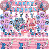 AIXPROBEAD Stitch pink banner for a festive birthday backdrop