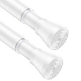 AIZESI spring tension rod extended between windows for secure, no-drill setup
