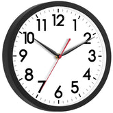 AKCISOT 12inch wall clock front view, easy time reading for any room.