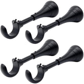 A Key Tech heavy-duty curtain rod brackets on wall with 6-inch clearance for heavy drapes.